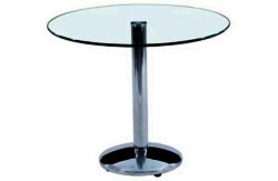 Orbit Round Glass Table - Clear